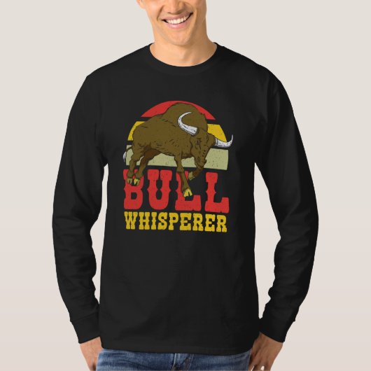 Retro Rodeo Bull Whisperer T-shirt (Voorkant)