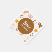 Retro Rodeo Cowgirl Cowboy Boho Birthday Servet (Hoek)