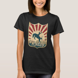 Retro Rodeo Horse Riding Cowgirl T-shirt