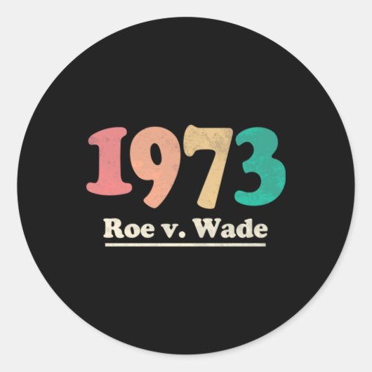 Retro Roe v Wade Roe V Wade Ronde Sticker (Voorkant)