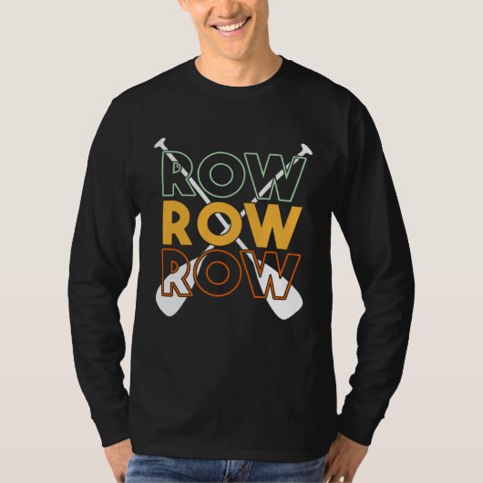 Retro Roeien Bootvaren Roeiboot Roeier Expert Graf T-shirt (Voorkant)