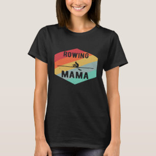 Retro Roeien Mama 70s Rowers Gift T-shirt