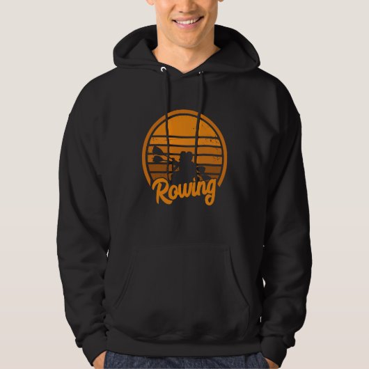 Retro roeiploeg boot cadeau I roeier roeiteam 3 Hoodie (Voorkant)