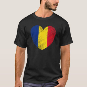 Retro Roemenië Roemeense Vlag Trots Steun Romani T-shirt