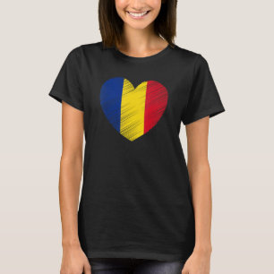 Retro Roemenië Roemeense Vlag Trots Steun Romani T-shirt