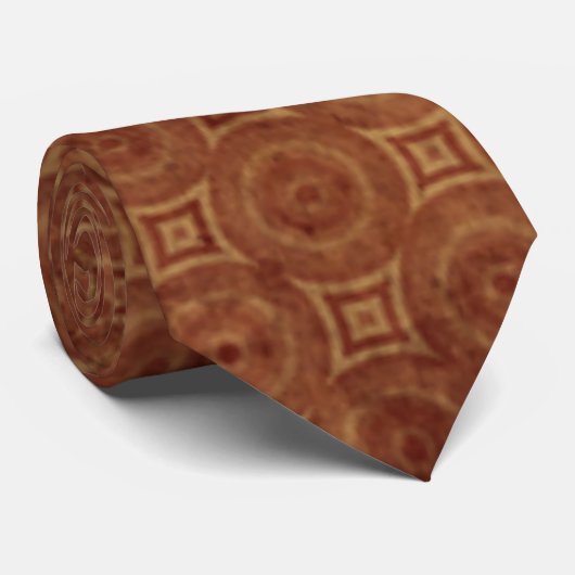 retro-roestcirkelpatroon stropdas (Opgerold)