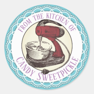 Retro-roflitsmixer uit de keuken van de sticker