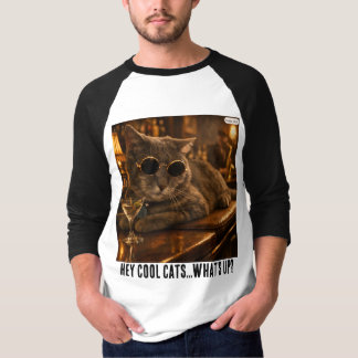Retro Rokende, Hippe, Coole Kat T-shirt