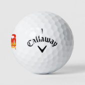 Retro rolkraag. golfballen (Logo)