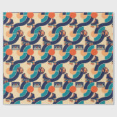 Retro Roller Disco Cadeaupapier (Vlak)