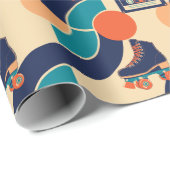 Retro Roller Disco Cadeaupapier (Rol Hoek)