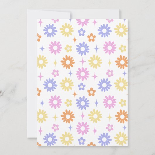 Retro Roller Disco Verjaardagsfeest Kaart (Achterkant)