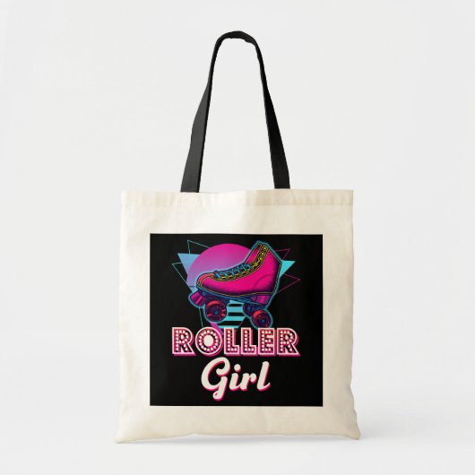 Retro  Roller Girl Roller Skating Lovers Tote Bag (Voorkant)