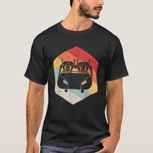  Retro Roller Onderzetter 80th s Rivival Gift T-shirt (Voorkant)
