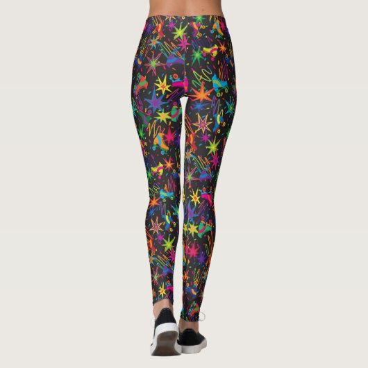 Retro Roller Rink Leggings (Achterkant)