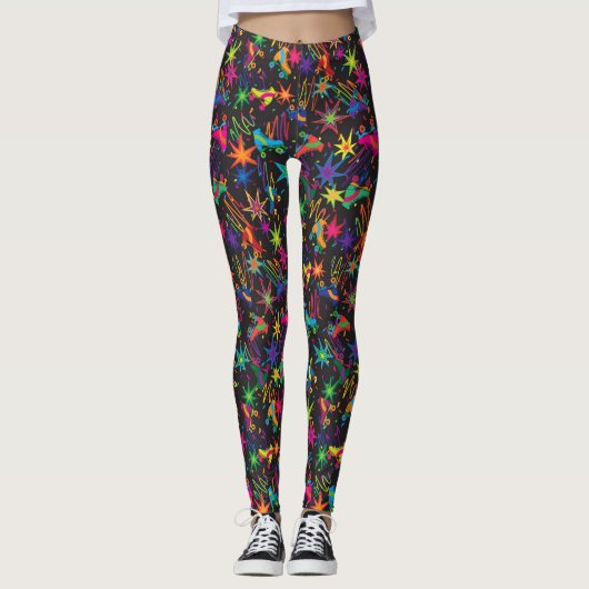 Retro Roller Rink Leggings (Voorkant)
