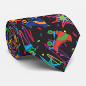 Retro Roller Rink Stropdas (Opgerold)