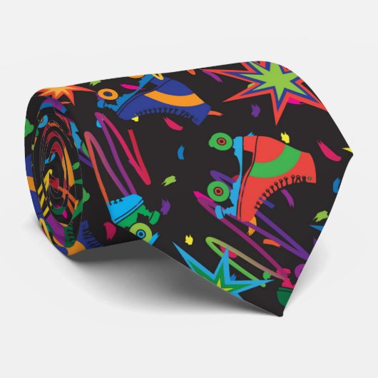 Retro Roller Rink Stropdas (Opgerold)