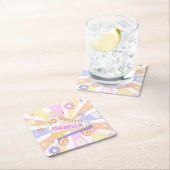 Retro Roller Rink Verjaardagsfeest Kartonnen Onderzetters (Insitu)