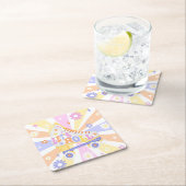 Retro Roller Rink Verjaardagsfeest Kartonnen Onderzetters (Insitu)