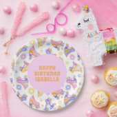 Retro Roller Rink Verjaardagsfeest Papieren Bordje (Feest)