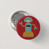 Retro Roller Robot Flair Button (Voorkant /achterkant)