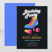 Retro roller schaats kaart (Voorkant / Achterkant)