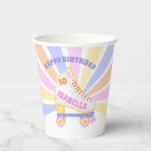Retro Roller Schaats Party Pattern Papieren Bekers (Voorkant)