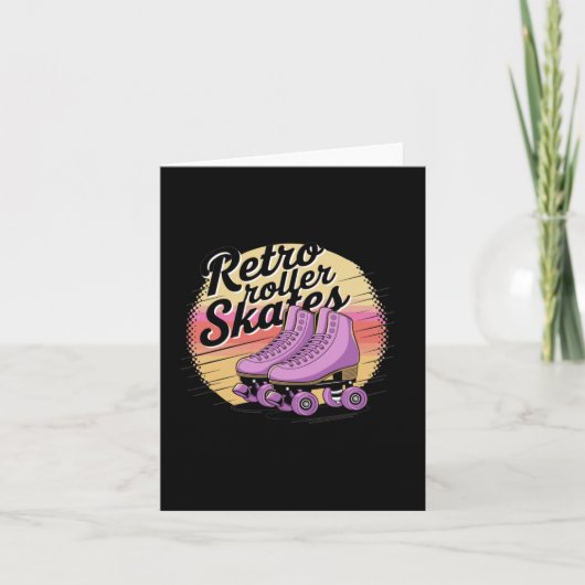 Retro Roller Schaatsen - 80s Vibes Sticker 3 Kaart (Voorkant)