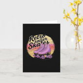 Retro Roller Schaatsen - 80s Vibes Sticker 3 Kaart (Gele Bloem)