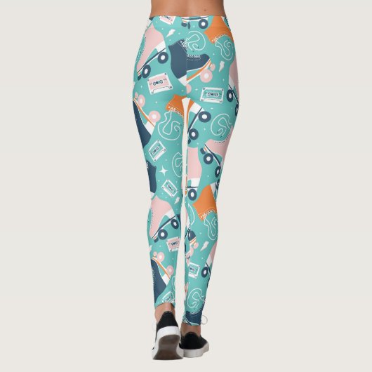 Retro Roller Schaatsen:  Cassette Leggings (Achterkant)