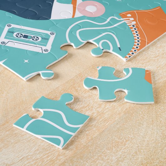 Retro Roller Schaatsen:  Cassette Legpuzzel (Zijkant)