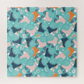 Retro Roller Schaatsen:  Cassette Legpuzzel (Horizontaal)