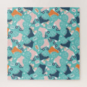 Retro Roller Schaatsen:  Cassette Legpuzzel (Verticaal)