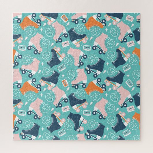 Retro Roller Schaatsen:  Cassette Legpuzzel (Verticaal)