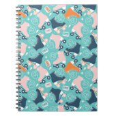 Retro Roller Schaatsen:  Cassette Notitieboek (Voorkant)