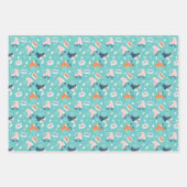 Retro Roller Schaatsen & Cassettebandjes Inpakpapier Vel (Voorkant 3)