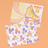 Retro Roller Schaatsen Disco Verjaardagsfeest Kaart