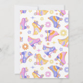 Retro Roller Schaatsen Disco Verjaardagsfeest Kaart (Achterkant)