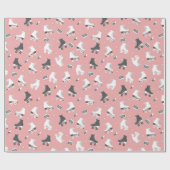 Retro Roller Schaatsen en Cassettebandjes Cadeaupapier (Vlak)