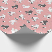 Retro Roller Schaatsen en Cassettebandjes Cadeaupapier (Hoek)