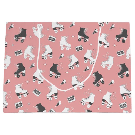 Retro Roller Schaatsen en Cassettebandjes Groot Cadeauzakje (Voorkant)