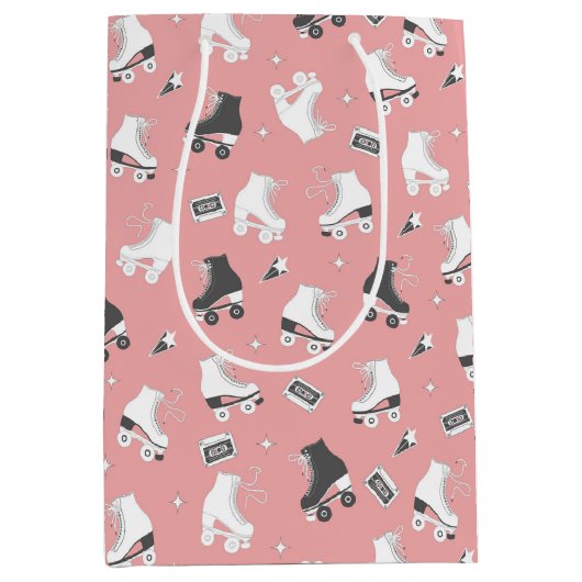 Retro Roller Schaatsen en Cassettebandjes Medium Cadeauzakje (Voorkant)