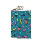 Retro Roller-Schaatsen en -sterren Heupfles (Links)