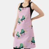 Retro roller schaatsen: roze. schort (Insitu)