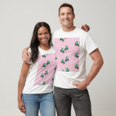 Retro roller schaatsen: roze. t-shirt (Unisex)
