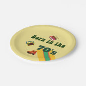 Retro Roller Schaatsen Tapes 50th Birthday Papieren Bordje (Gekanteld)