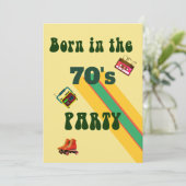 Retro Roller Schaatsen Tapes 50th Birthday Party Kaart (Staand voorkant)