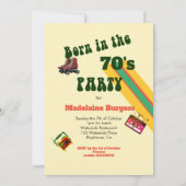 Retro Roller Schaatsen Tapes 50th Birthday Party Kaart (Achterkant)