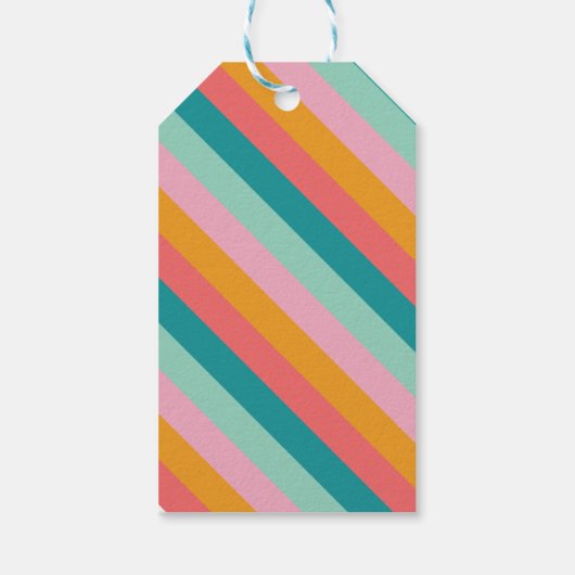 Retro Roller Schaatsen Verjaardagsfeest Dank u Cadeaulabel (Achterkant)